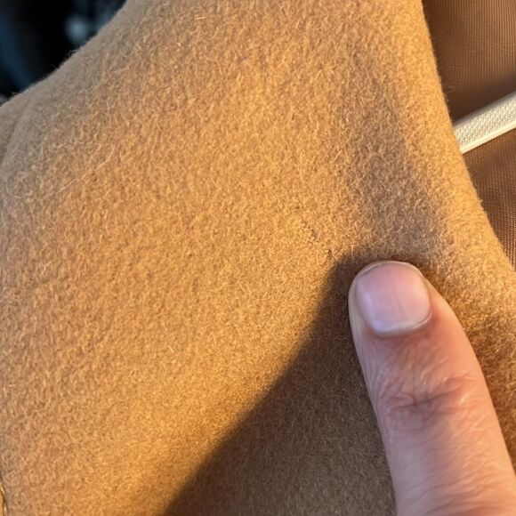 Vintage Gimbels Wool Tan Pea Coat Jacket - 46 - Picture 12 of 12